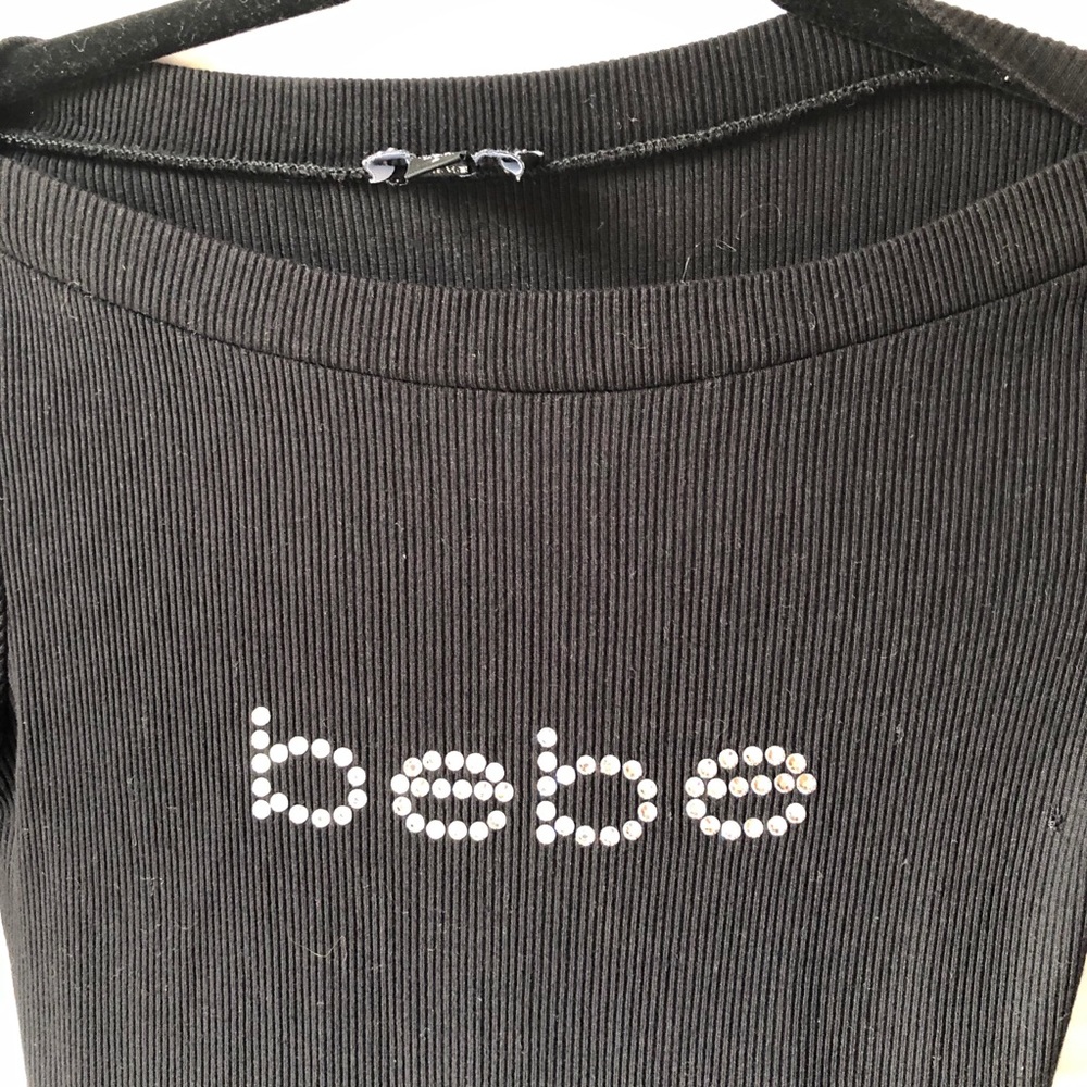 Bebe Rhinestone Ribbed Sweater - Picture 2 of 6